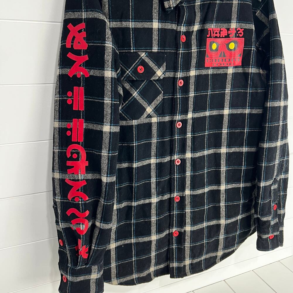 Logic COADM Tour 2019 Plaid Shirt Sz Medium Bobby Boy Wool Blend Flannel Jacket - Picture 10 of 10